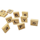 100 Mixed Wooden Puzzle Tiles Letters Craft Alphabet Board Game Spelling Toy