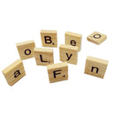 100 Mixed Wooden Puzzle Tiles Letters Craft Alphabet Board Game Spelling Toy