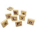 100 Mixed Wooden Puzzle Tiles Letters Craft Alphabet Board Game Spelling Toy