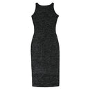 Women Girls Ladies Fashionable Sleeveless Cotton Bodycon Jumper Stretch Mini Dress Grey M