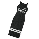Women Girls Ladies Fashionable Sleeveless Cotton Bodycon Jumper Stretch Mini Dress Grey L