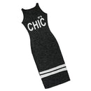 Women Girls Ladies Fashionable Sleeveless Cotton Bodycon Jumper Stretch Mini Dress Grey L