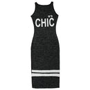 Women Girls Ladies Fashionable Sleeveless Cotton Bodycon Jumper Stretch Mini Dress Grey L