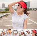 Men Women Summer Fashion Sun Protective Outdoor Sports Golf Tennis Wide Brim Beach Sun Hat Cap Pink