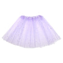 Kids Girls Polyester Princess Series Glitter Star Pattern Tutu Ballet Dress 28 CM 2-7YRS Light Purple