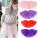 Kids Girls Polyester Princess Series Glitter Star Pattern Tutu Ballet Dress 28 CM 2-7YRS Light Purple
