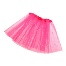 Kids Girls Polyester Princess Series Glitter Star Pattern Tutu Ballet Dress 28 CM 2-7YRS Fuchsia