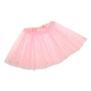 Kids Girls Polyester Princess Series Glitter Star Pattern Tutu Ballet Dress 28 CM 2-7YRS Pink