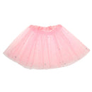 Kids Girls Polyester Princess Series Glitter Star Pattern Tutu Ballet Dress 28 CM 2-7YRS Pink