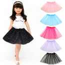 Kids Girls Polyester Princess Series Glitter Star Pattern Tutu Ballet Dress 28 CM 2-7YRS Pink