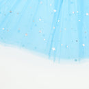 Kids Girls Polyester Princess Series Glitter Star Pattern Tutu Ballet Dress 28 CM 2-7YRS Lake Blue