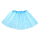 Kids Girls Polyester Princess Series Glitter Star Pattern Tutu Ballet Dress 28 CM 2-7YRS Lake Blue