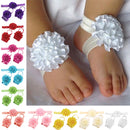 1 Set of 3PCS Baby Infant Headband Foot Flower Elastic Hair Band Accessories Photography Props Head Decor Accessory