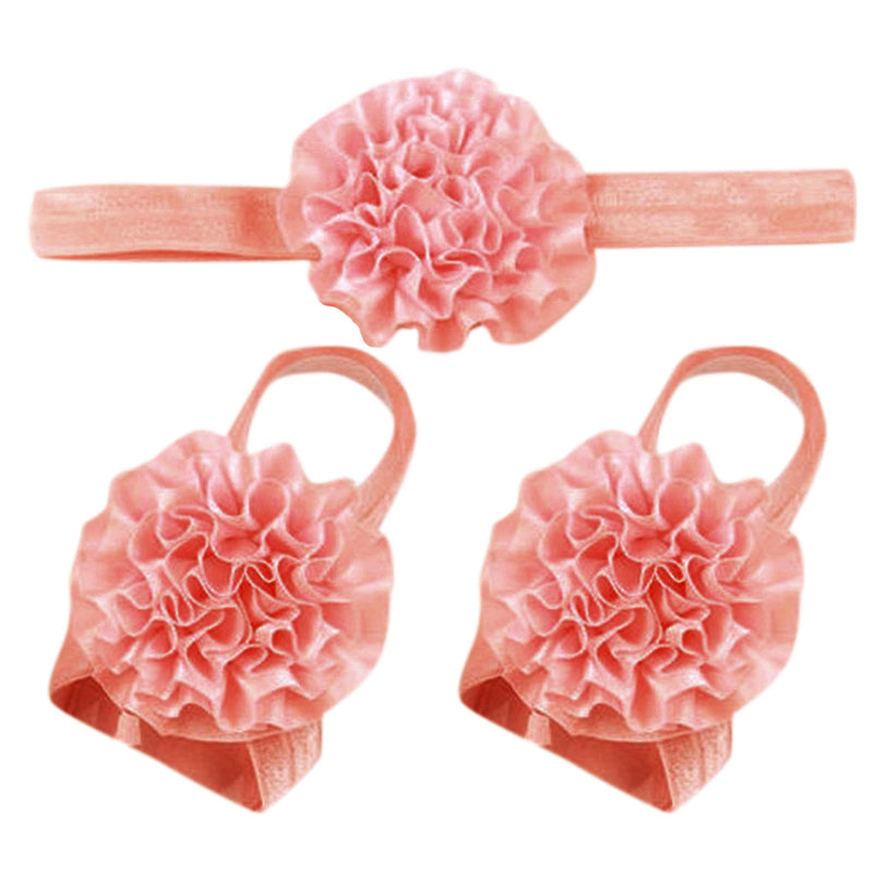 1 Set of 3PCS Baby Infant Headband Foot Flower Elastic Hair Band Accessories Photography Props Head Decor Accessory