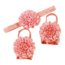 1 Set of 3PCS Baby Infant Headband Foot Flower Elastic Hair Band Accessories Photography Props Head Decor Accessory