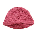 Baby Girl Boys Newborn Infant Toddler Elastic Cotton Blend Crochet Winter Knitted Hat Cap Red
