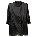 Women Girls Ladies Short Sleeve Front Button Fastening Hairdressers Beauticians Nail Bars Massage Therapists Shirt Black M
