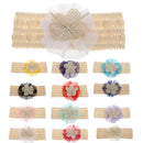 Fashionable Lace Flower Design Charms Kids Baby Girl Toddler Headband Hair Band Headwear Hair Decor Accessory Yellow