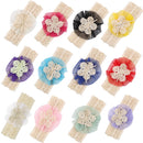 Fashionable Lace Flower Design Charms Kids Baby Girl Toddler Headband Hair Band Headwear Hair Decor Accessory White
