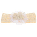 Fashionable Lace Flower Design Charms Kids Baby Girl Toddler Headband Hair Band Headwear Hair Decor Accessory White