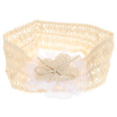 Fashionable Lace Flower Design Charms Kids Baby Girl Toddler Headband Hair Band Headwear Hair Decor Accessory White