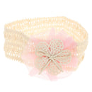 Fashionable Lace Flower Design Charms Kids Baby Girl Toddler Headband Hair Band Headwear Hair Decor Accessory Pink