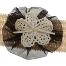 Fashionable Lace Flower Design Charms Kids Baby Girl Toddler Headband Hair Band Headwear Hair Decor Accessory Black