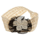 Fashionable Lace Flower Design Charms Kids Baby Girl Toddler Headband Hair Band Headwear Hair Decor Accessory Black