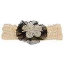 Fashionable Lace Flower Design Charms Kids Baby Girl Toddler Headband Hair Band Headwear Hair Decor Accessory Black