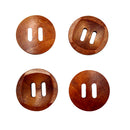 Pack of 25 Coffee Round 2 Holes Wood Sewing Buttons 30mm Craft Clothes DIY Scrapbook