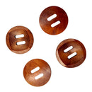 Pack of 25 Coffee Round 2 Holes Wood Sewing Buttons 30mm Craft Clothes DIY Scrapbook