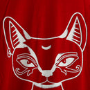 Women Girls Fashionable Cat Print Design Sleeveless Boho Long Maxi Dress Evening Party Summer Beach Outfit Costume Red S
