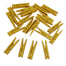 Multipurpose Mini Craft Pegs Wooden Sequins Clothespin Clips Scrapbooking Card Making DIY Pins Pack of 20PCS Gold