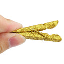 Multipurpose Mini Craft Pegs Wooden Sequins Clothespin Clips Scrapbooking Card Making DIY Pins Pack of 20PCS Gold