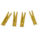 Multipurpose Mini Craft Pegs Wooden Sequins Clothespin Clips Scrapbooking Card Making DIY Pins Pack of 20PCS Gold