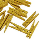 Multipurpose Mini Craft Pegs Wooden Sequins Clothespin Clips Scrapbooking Card Making DIY Pins Pack of 20PCS Gold