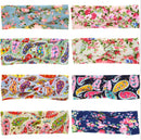 Set of 2PCS Fashionable Headband Boho Baby Headwrap Flower Design Hairband Headwear for Mommy And Baby Girl