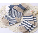 Baby Boy Girl Combed Cotton Charming Attractive Stripe Socks Grey XS PACK OF 8PCS
