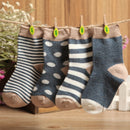Baby Boy Girl Combed Cotton Charming Attractive Stripe Socks Grey XS PACK OF 8PCS