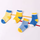 Baby Boy Girl Combed Cotton Charming Attractive Stripe Socks Yellow XS PACK OF 8PCS