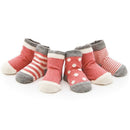 Baby Boy Girl Combed Cotton Charming Attractive Stripe Socks Pink XS PACK OF 8PCS