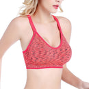 Comfortable Wear Seamless Active Quick-Drying Section Stained Push Up Yoga Training Gym Fitness Bra For Women Girls Orange L