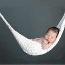 Photography Props Handmade Crochet Weave Baby Knitting Hammock Beige