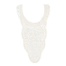Floral Guipure Collar Applique Costume Sewing Patches Embroidered Neckline Trim White