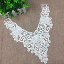 White Floral Collar Lace Neckline Wedding Dress DIY Patches Craft