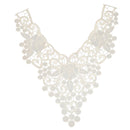 White Floral Collar Lace Neckline Wedding Dress DIY Patches Craft