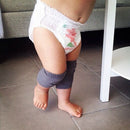 Pair Baby Knee Pads Anti Slip Crawl Knee Protector Baby Leg Warmer Deep Gray