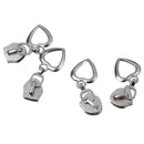 10pcs Heart Zip Puller/Zipper Pull Sliders Head Zipper Replacement Kit