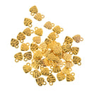50x Antique Bronze Heart DIY Charms Jewelry Findings Pendant Beads Gold