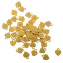 50x Antique Bronze Heart DIY Charms Jewelry Findings Pendant Beads Gold